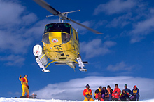 Heli-skiing above Whistler
